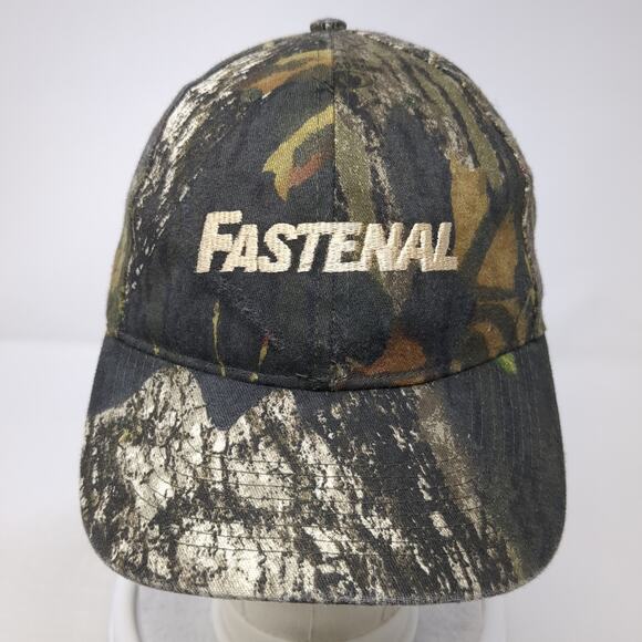 Fastenal Strapback Baseball Cap Multi One Size Adjustable Embroidered Camo - Picture 2 of 10